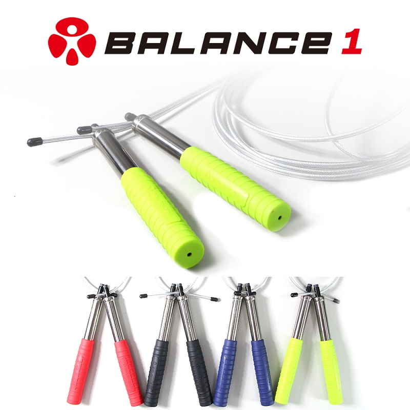 BALANCE 1 crossfit快速鋼索跳繩 可調整長度 綠, , large