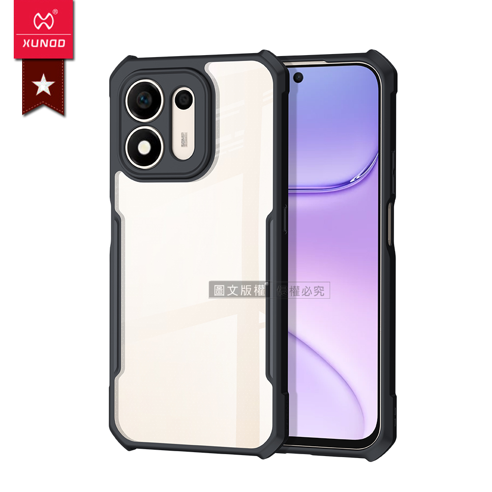 XUNDD訊迪 軍事防摔 榮耀HONOR 600S 5G 鏡頭全包覆 清透保護殼 手機殼(夜幕黑), , large