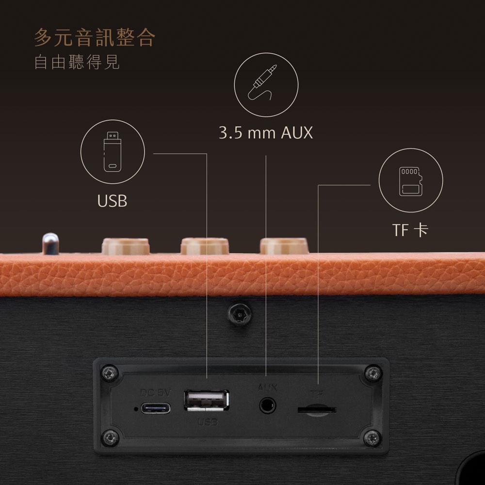 AIWA 愛華 40W 手提復古式藍芽音箱 RS-X100 Natsukasii Pro, , large