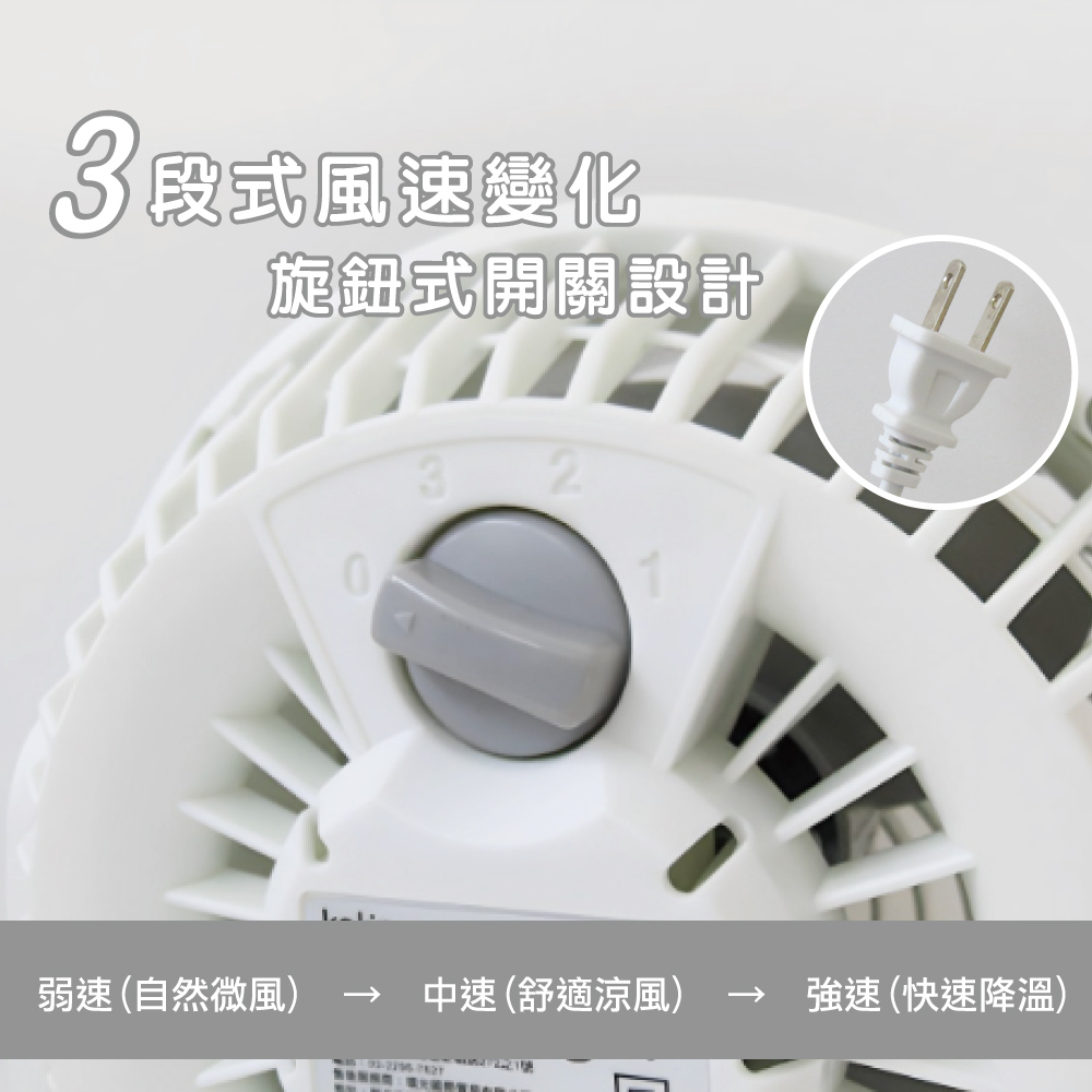 鉅玉經典｜電風扇 電扇 歌林 空氣循環扇 6吋 循環扇 電扇 空氣扇 桌上型 壁掛 三段風速 超靜音 KFC-MN623, , large
