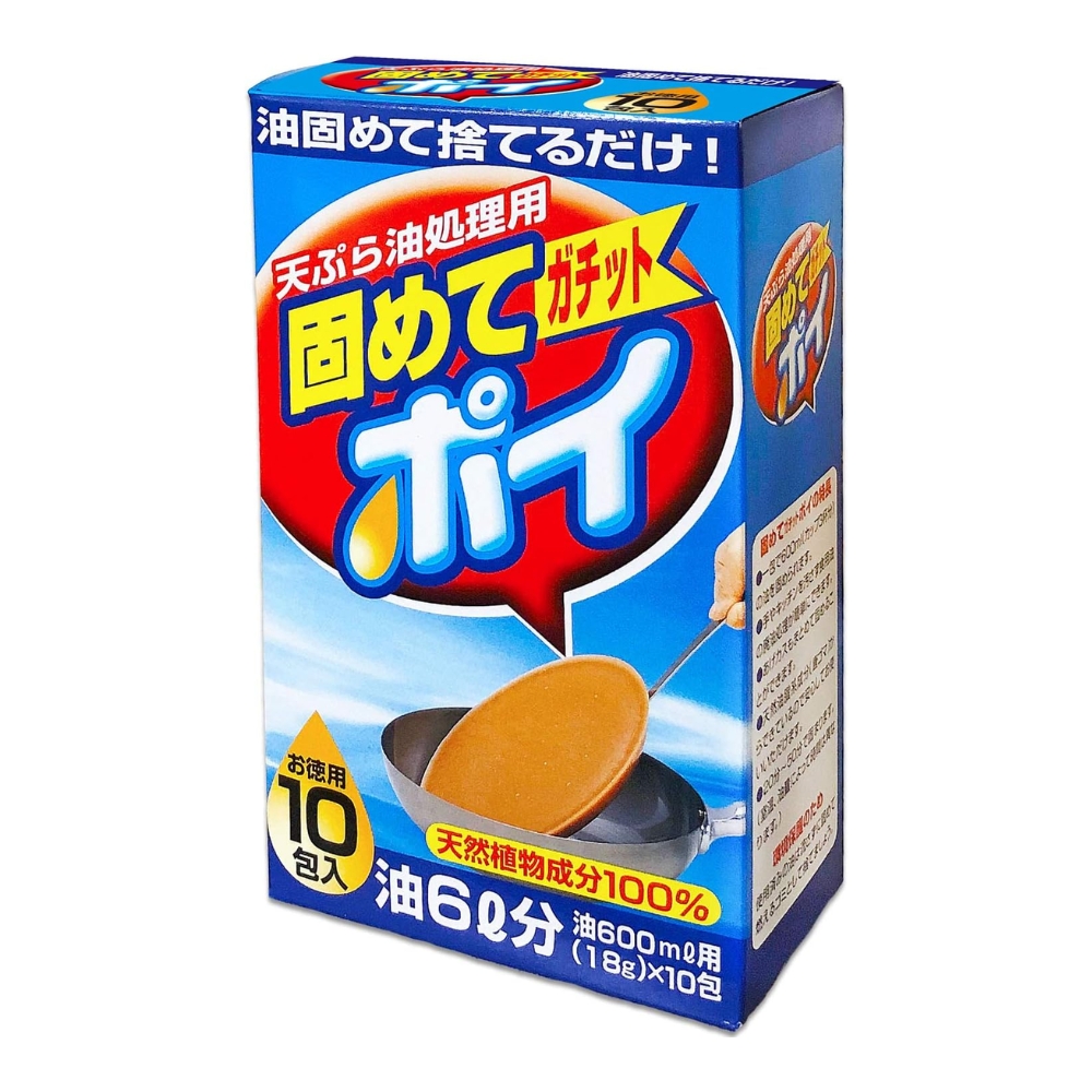 〔本野有限公司〕日本製獅子化學廢油處理凝固劑(18G*10包) -4入, , large
