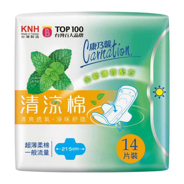 康乃馨清涼棉一般流量14片, , large