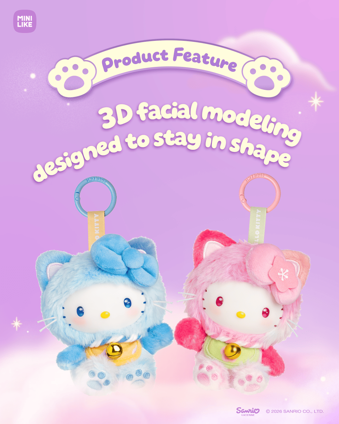 【際洋文化】Hello Kitty Style喵喵賜福系列搪膠毛絨捏捏樂, , large