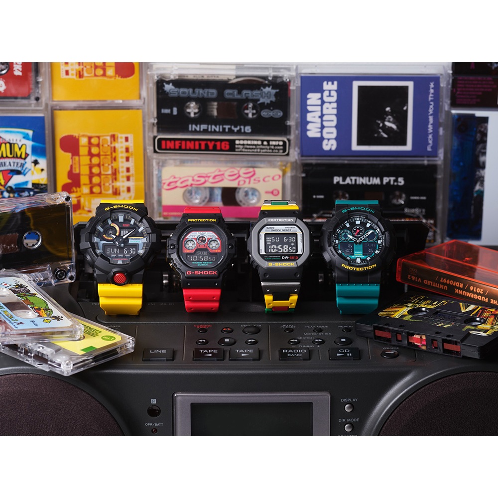 CASIO 卡西歐 G-SHOCK 復古錄音帶系列手錶 DW-5900MT-1A4, , large