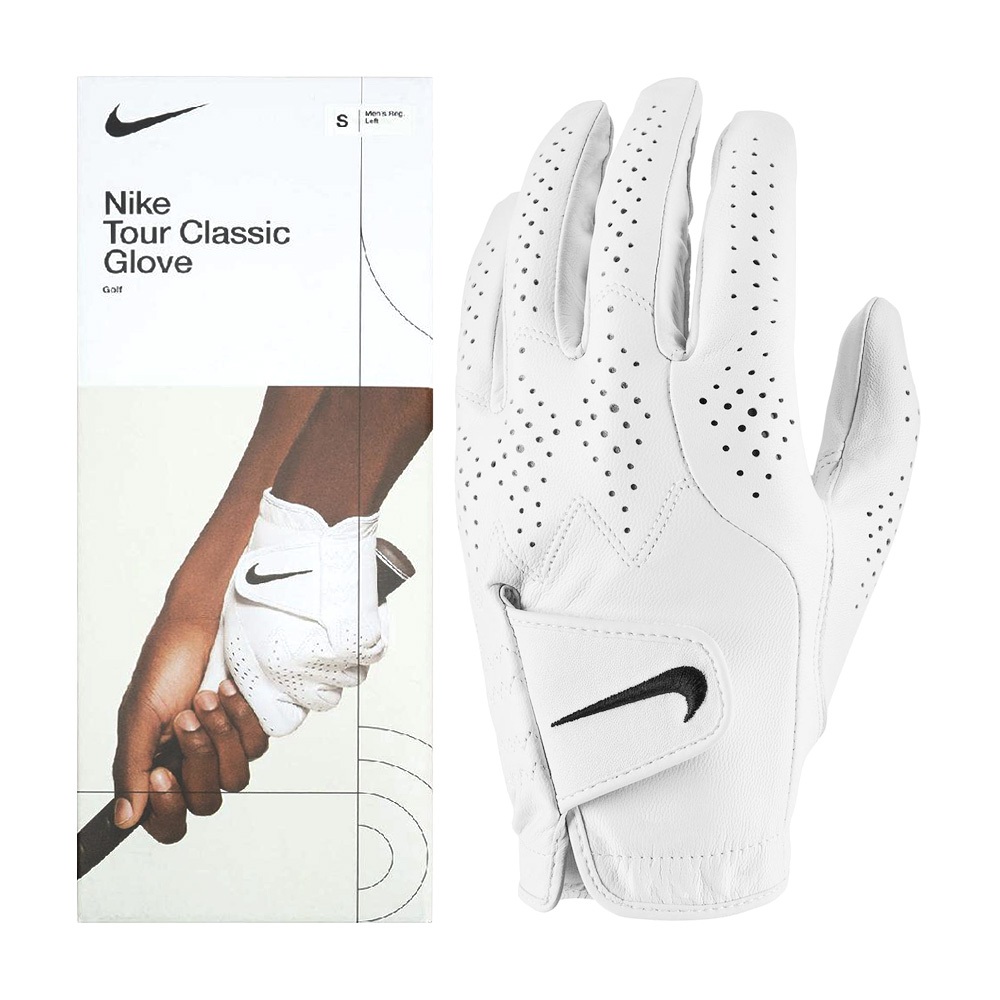 NIKE TOUR CLASSIC IV GG REG 男子高爾夫手套(左手) 單入裝 耐用 彈力 柔軟 透氣 舒適 白, , large