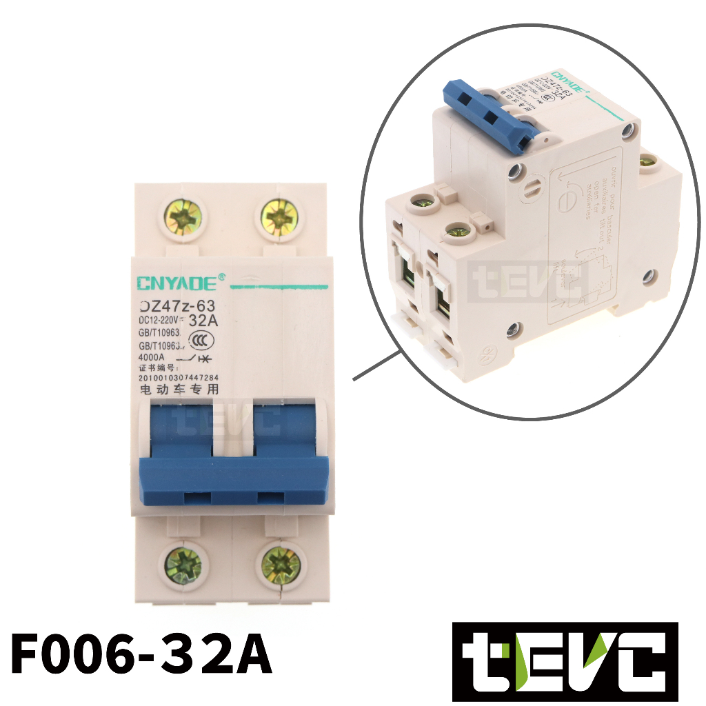 《tevc》F006  DC 無熔絲 2P 直流 空氣開關 40A, , large
