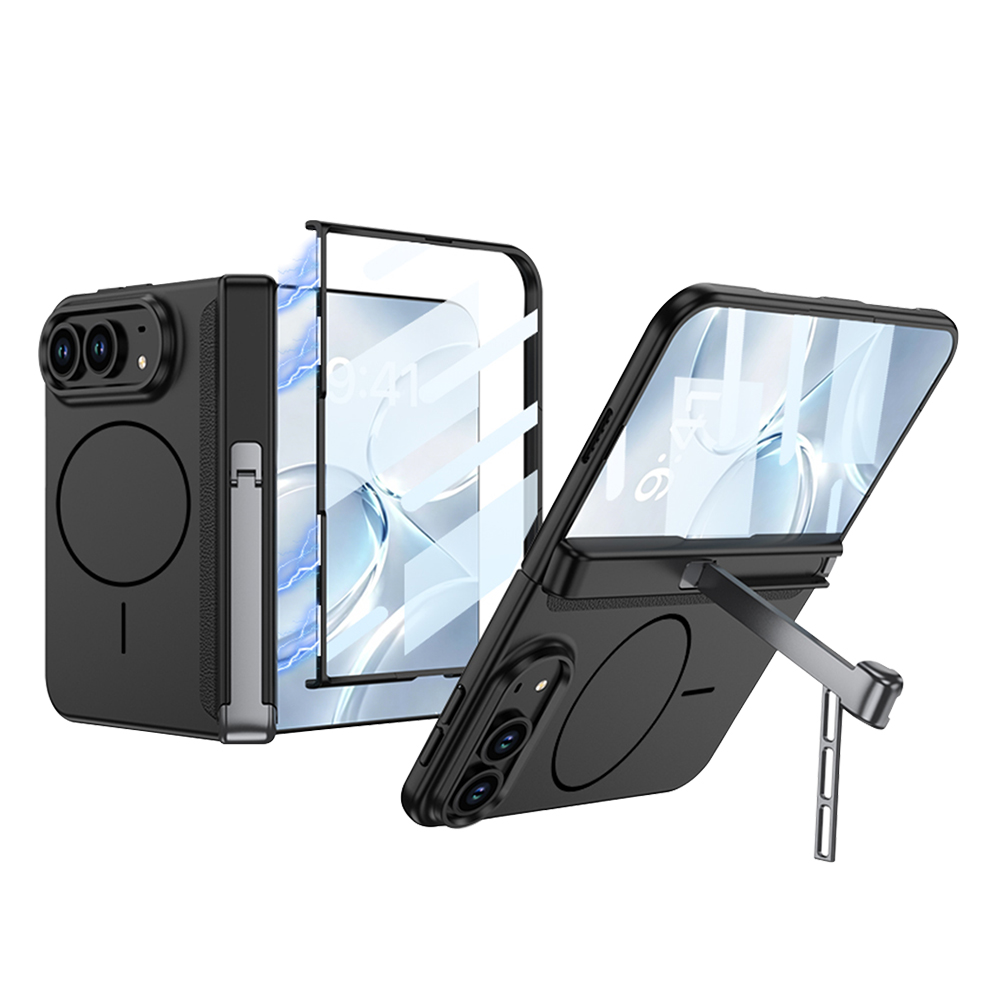 iPhone Duo 殼膜一體 轉軸全包覆支架 磁吸保護殼 手機殼, , large