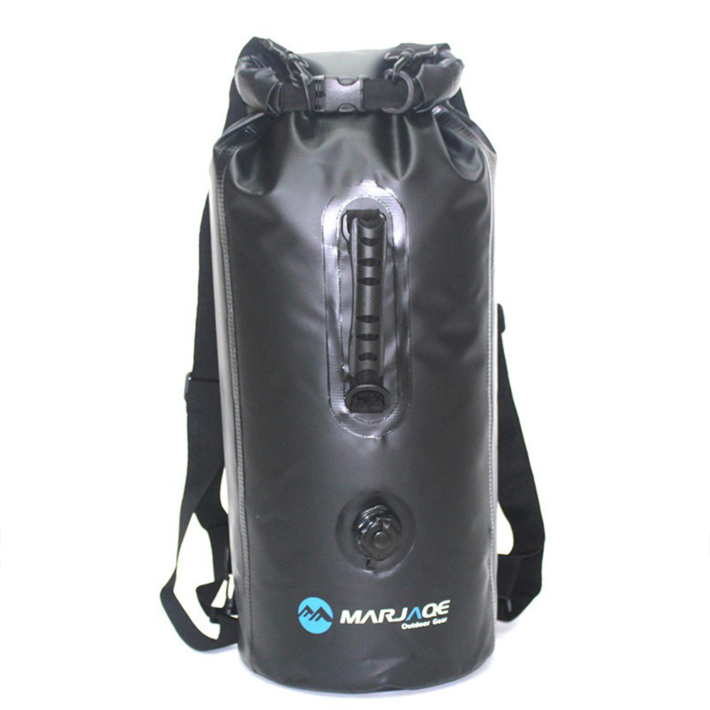 30L Waterproof Double Backpack, PVC Inflatable Waterproof Bucket Bag with Air Valve, Suitable for River Trekking, Swimming, and Beach Use. MARJAQE, , large