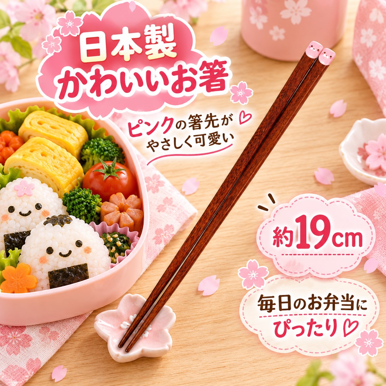 【HIYASU日安工坊】日本工藝箸-可愛粉頭, , large