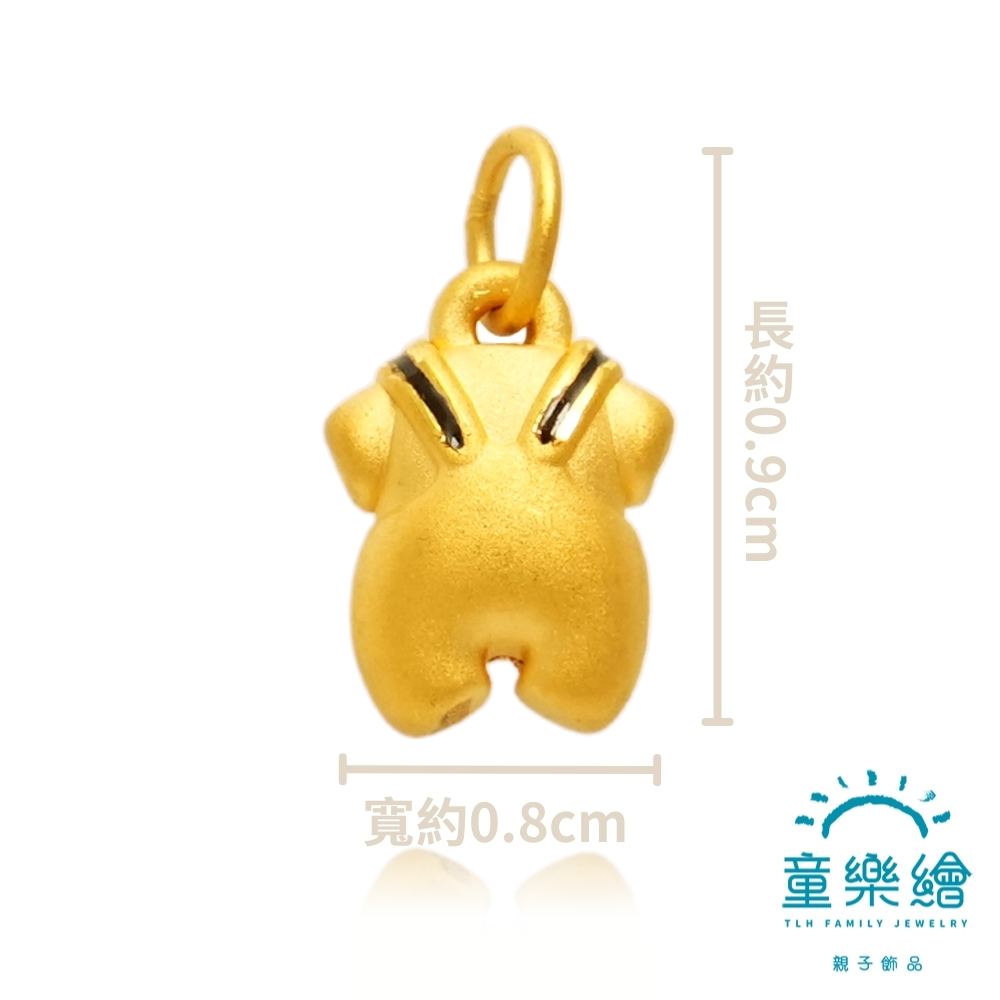 【童樂繪金飾】兒童黃金小禮服 白馬王子 編織項鍊款 約重0.22錢&plusmn;0.03(彌月金飾 彌月禮), , large