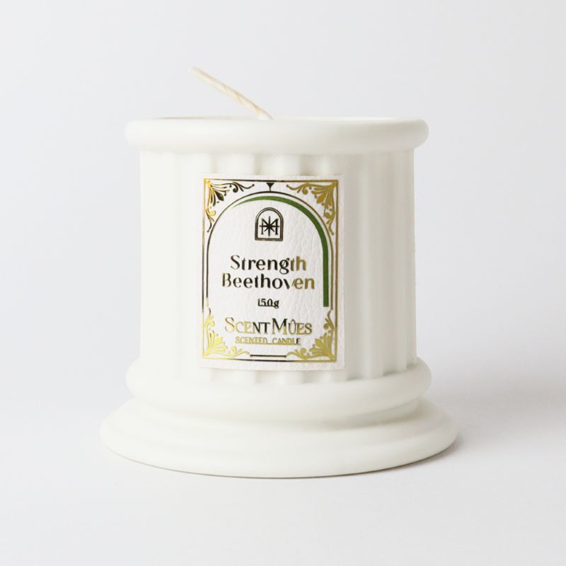 【ScentM&ucirc;es森繆斯】大音樂家系列 力量貝多芬 精油香氛大豆蠟燭 150g (清涼沉穩大地氣息), , large