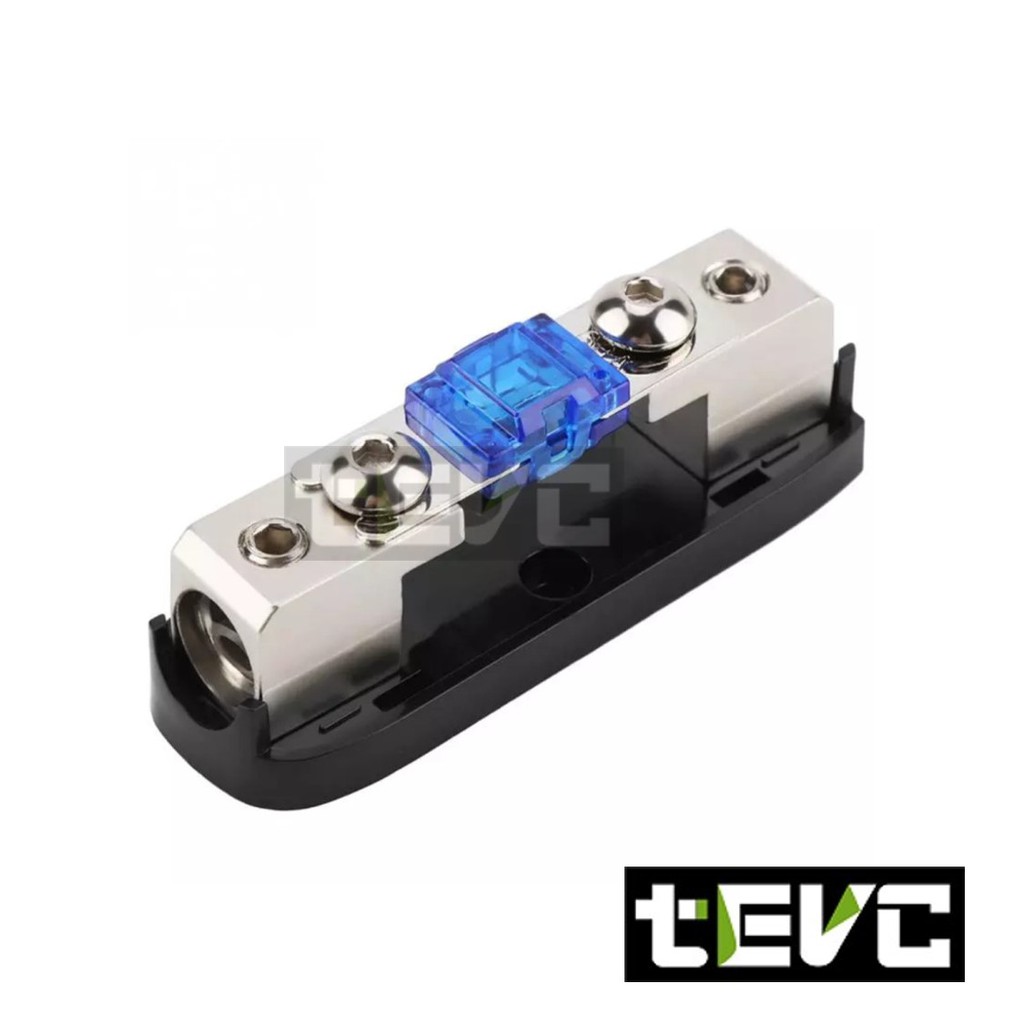 《tevc》A1 音響 改裝 車用 專用 一進一出 單路 保險絲座 熔絲型 ANL型(小號) ANS 保險絲, , large