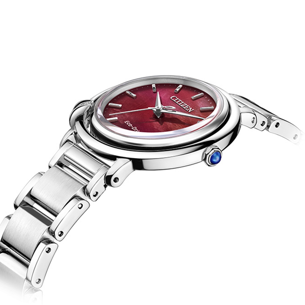 CITIZEN 星辰 L系列 曙光 光動能鑽石女錶 附贈皮革錶帶 EM1090-78X, , large