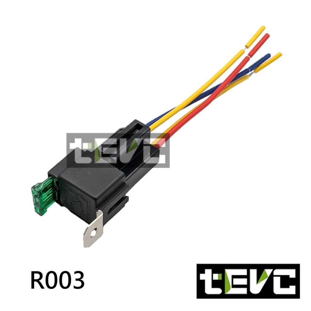 《tevc》R003 車用繼電器 自帶保險絲 保險絲座 DC12V, , large