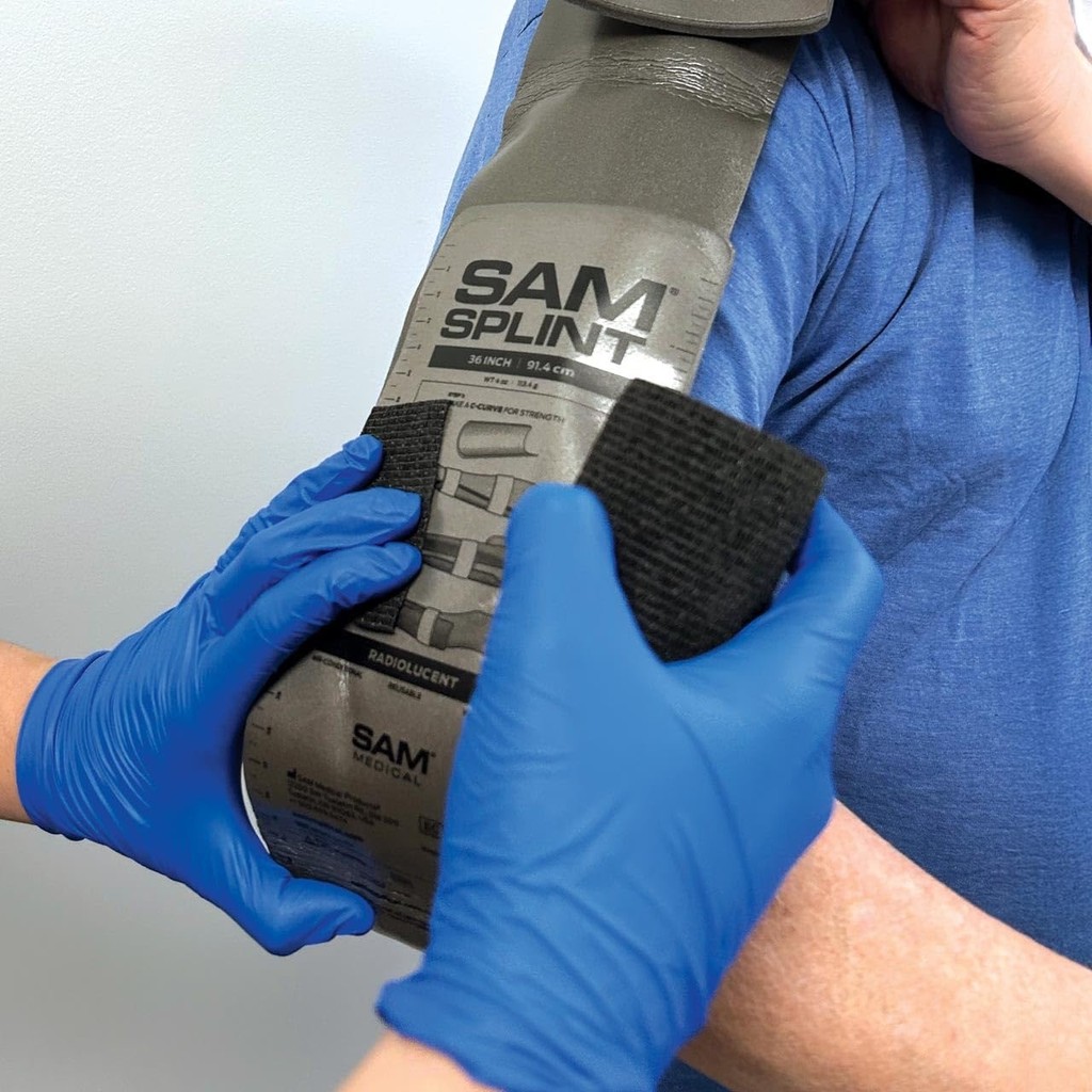 【SAM】SAM SPLINT 美國戰術骨折夾板副木（可塑型鋁芯｜急救固定）, 碳綠,36吋, large