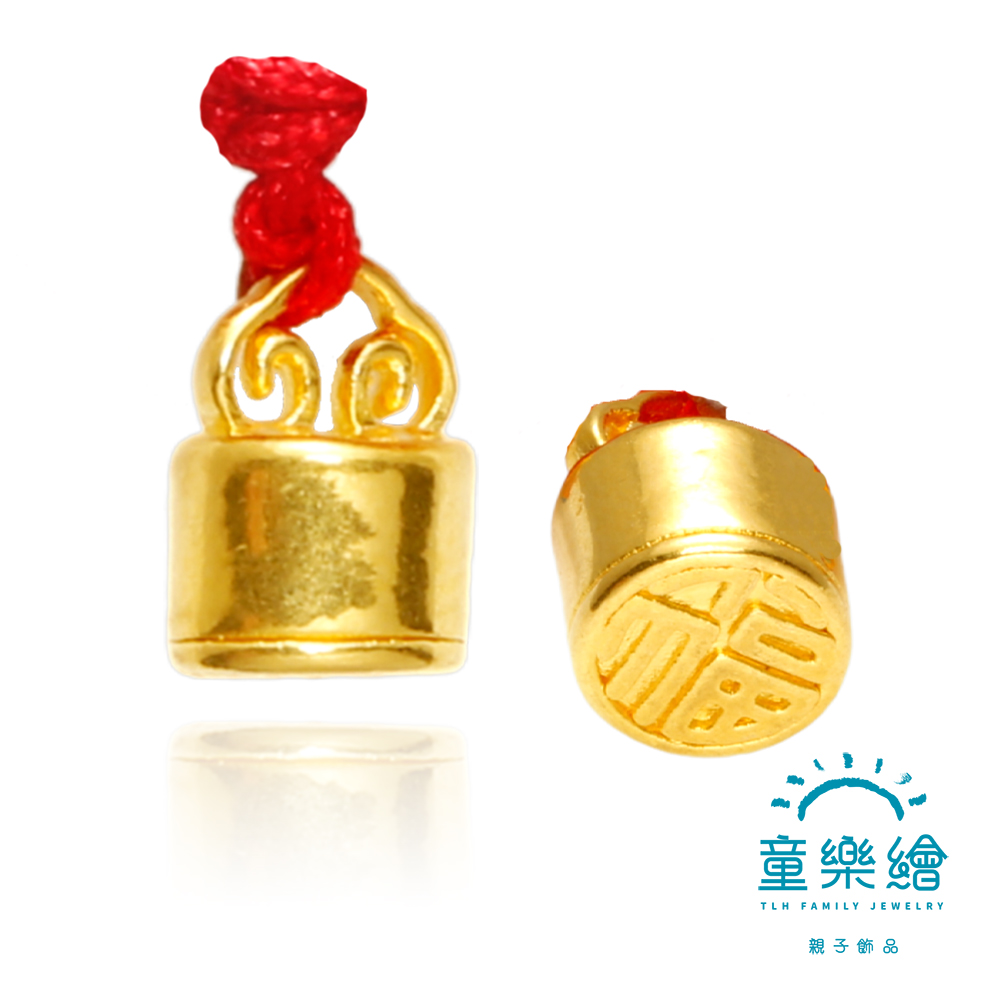 【童樂繪金飾】好福印兒童紅繩手鍊 約重0.08錢&plusmn;0.03(彌月金飾 彌月禮), , large