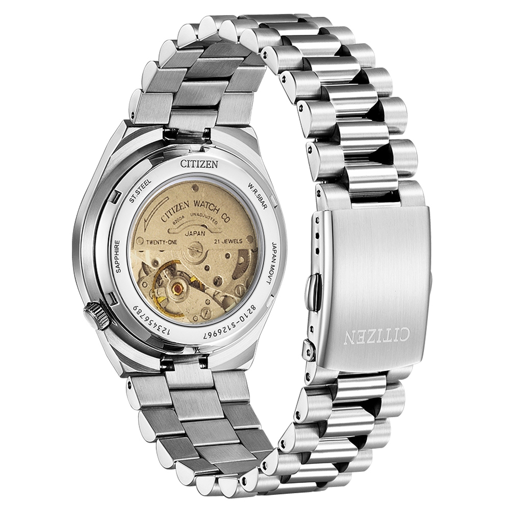 CITIZEN 星辰 X PANTONE Nowstalgia 限定夢幻粉 經典機械錶 NJ0158-89X, , large