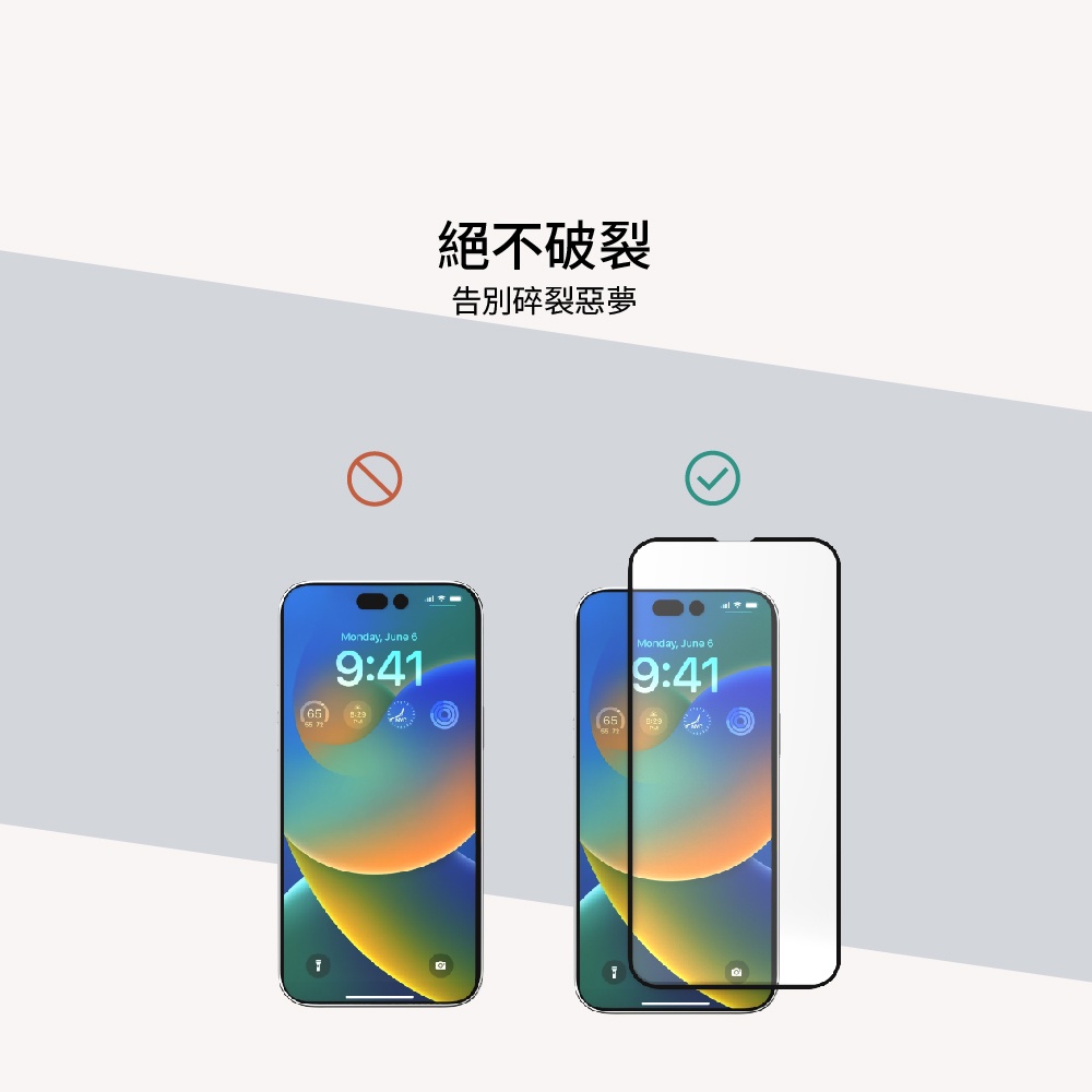 Moshi iPhone 14 AirFoil Pro 強韌抗衝擊滿版螢幕保護貼, , large