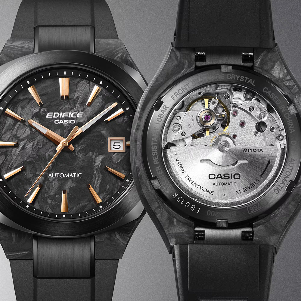 CASIO 卡西歐EDIFICE 賽車運動鍛造碳機械錶 手錶-38mm 送禮 禮物 推薦(EFK-200XPB-1A), , large