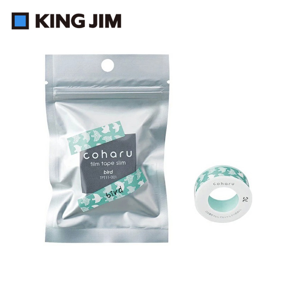 *需預訂【KING JIM】TEPRA LITE 熱感式標籤薄膜自黏膠帶 11mm(圖案)鳥(TPT11-001), , large