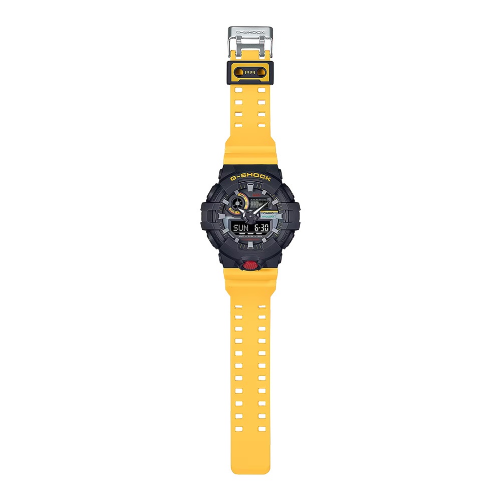 CASIO 卡西歐 G-SHOCK 復古錄音帶系列 雙顯手錶 GA-700MT-1A9, , large