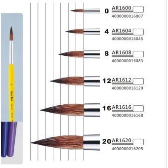 AP 馬可威 Colorful短桿羊毛水彩筆-圓頭(多款)8, , large