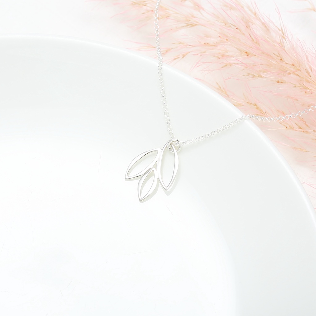 【Angel & Me】Leaves s925 sterling silver necklace Birthday Valentine Day gift, , large