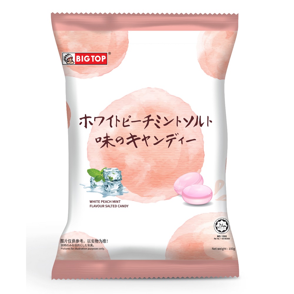 Big Top White Peach Mint  Salted Candy, , large