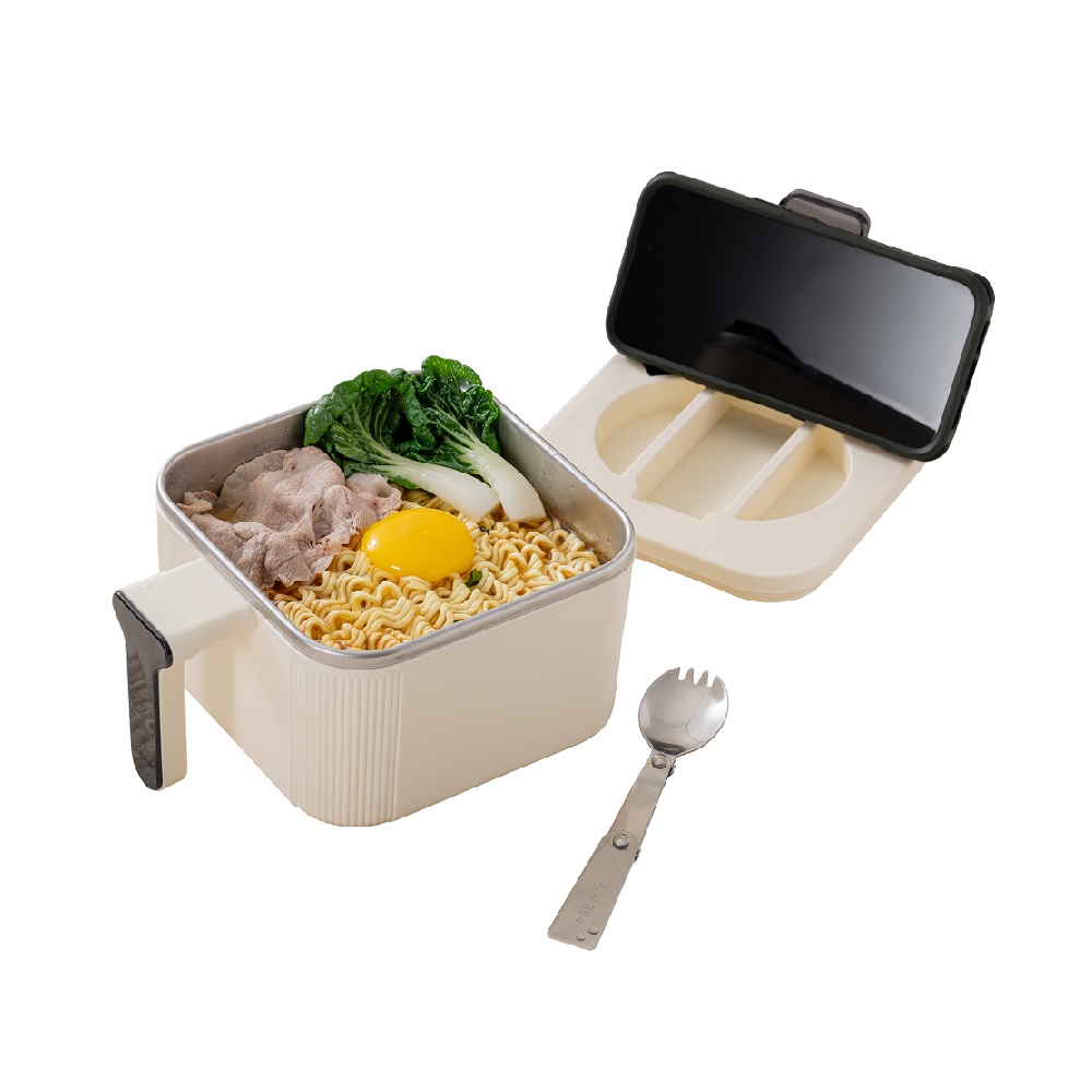 妙管家方型泡麵碗(含勺), , large