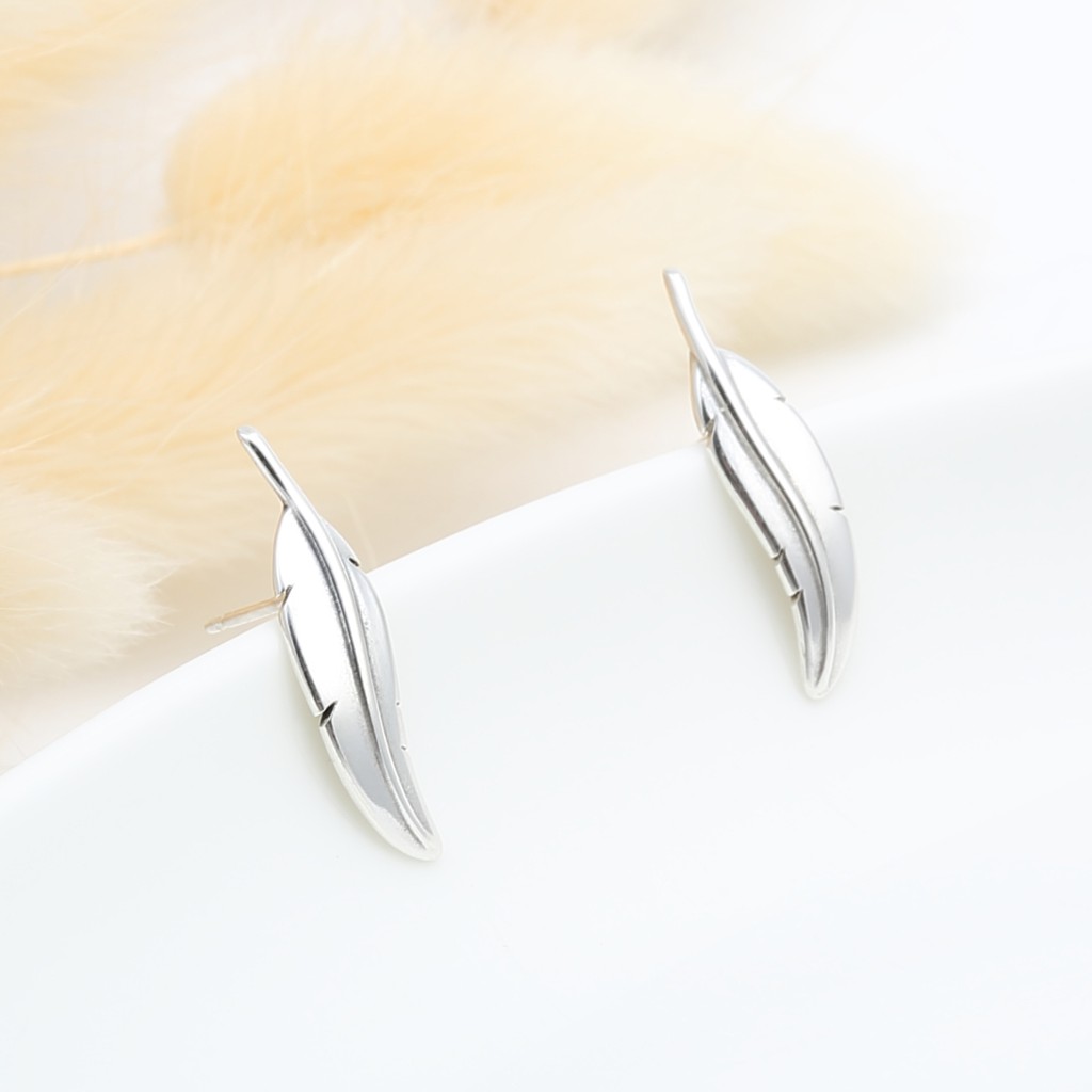 【Angel & Me】Angel Feather s925 sterling silver earrings Birthday gift, , large