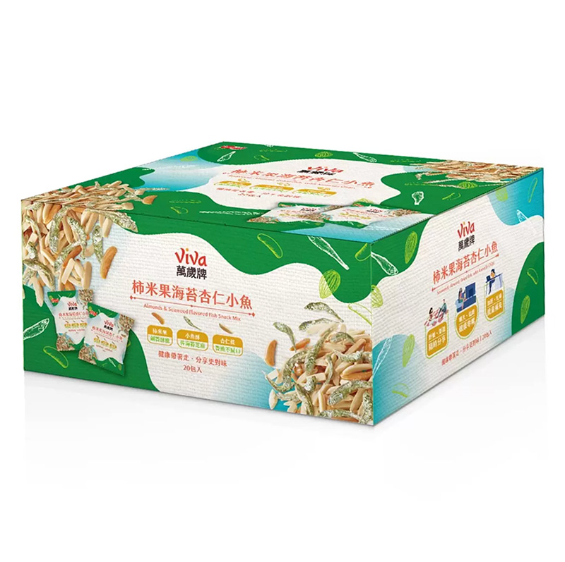 萬歲牌 柿米果海苔杏仁小魚 (38gX20入/箱), , large