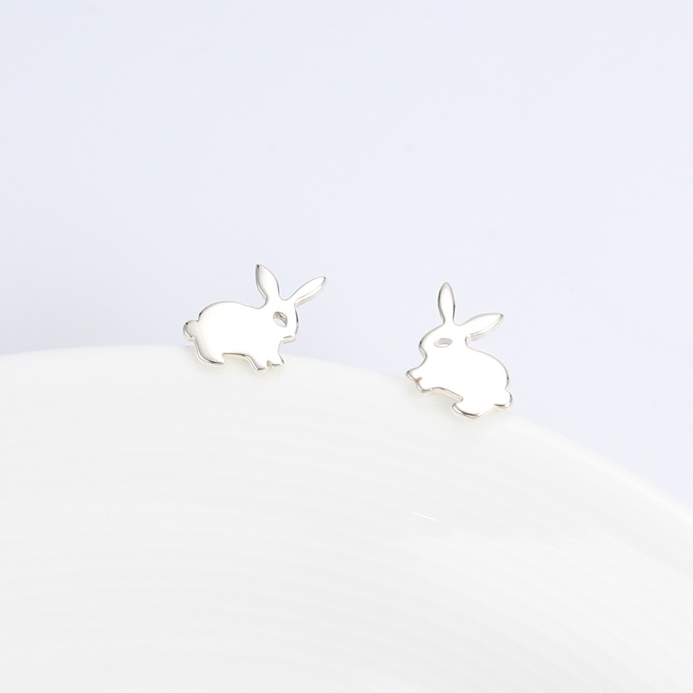 【Angel & Me】Bunny Rabbit s925 sterling silver earrings Birthday gift, , large