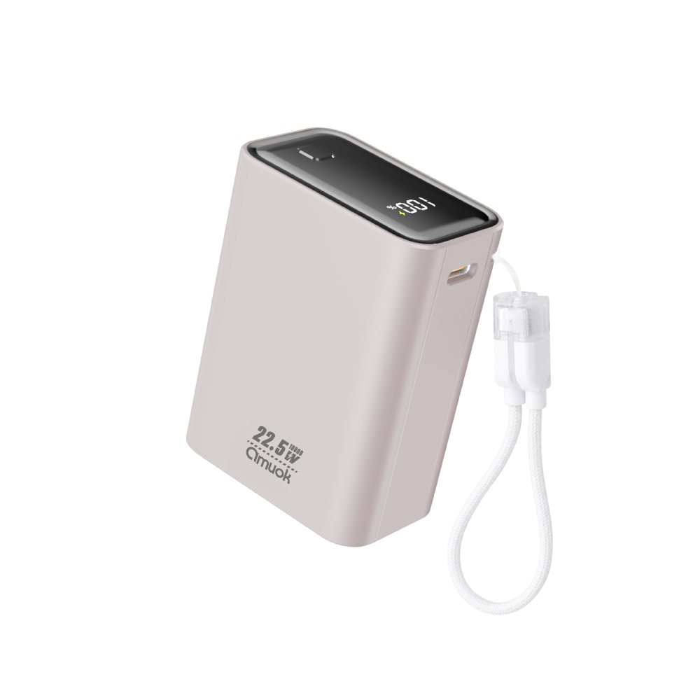 【amuok】小立方行動電源 10000mAh 快充 行充 Wh標示 CCC認證 附雙TC掛繩線, , large