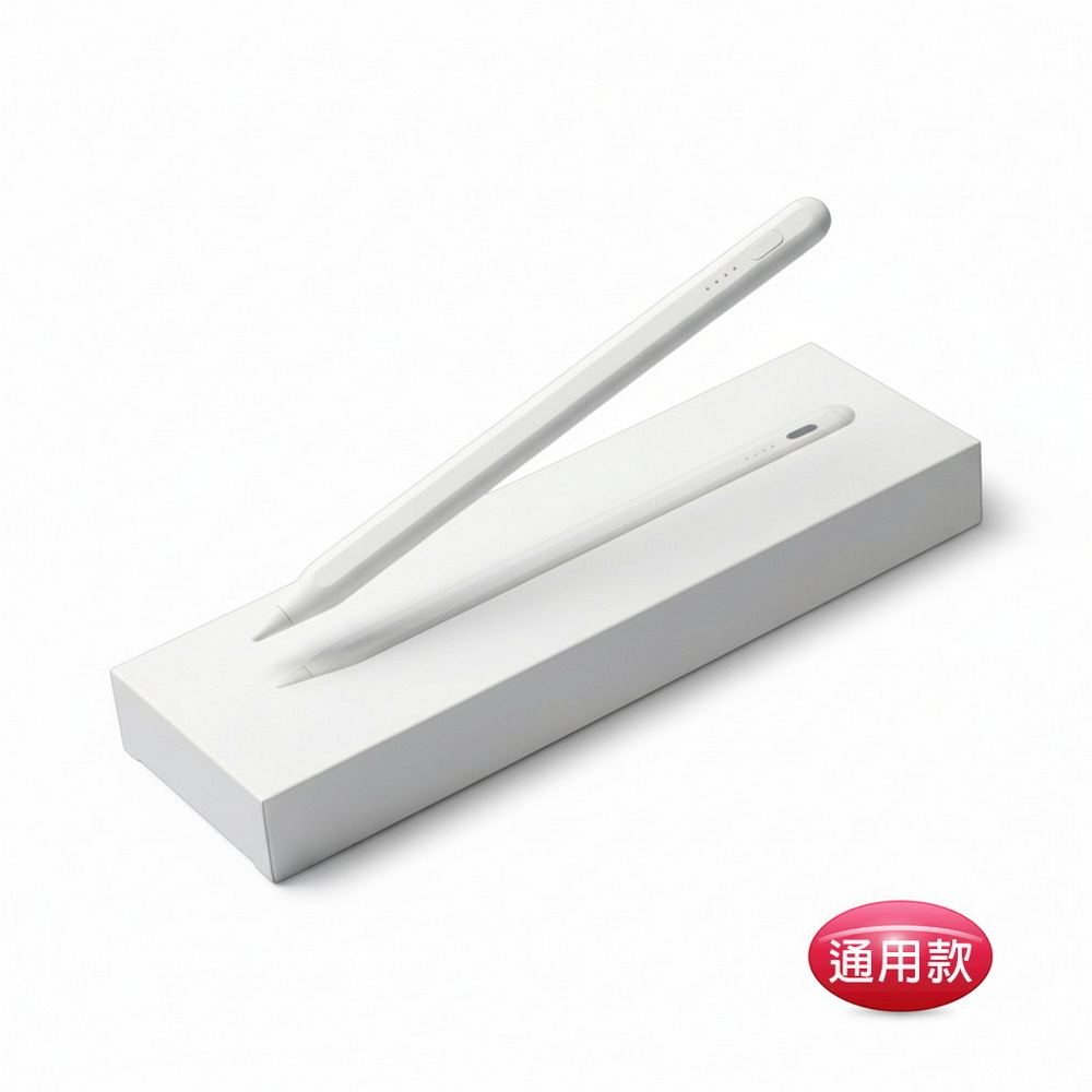【UP54WSilver Light】Phone and TabletUniversal 4Battery Display ActiveStylus Pen, 白, large