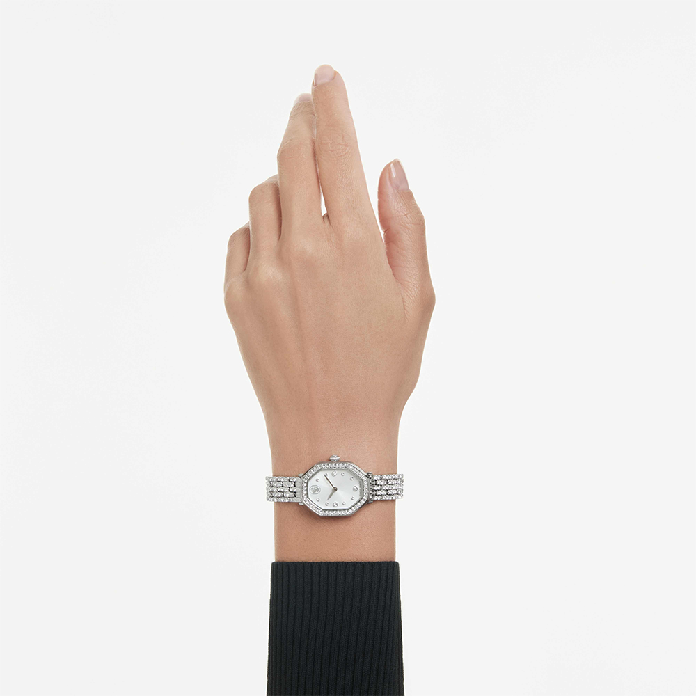 SWAROVSKI 施華洛世奇 Dextera Octagon 優雅水晶八角手錶 女錶-32x23mm (5749451), , large