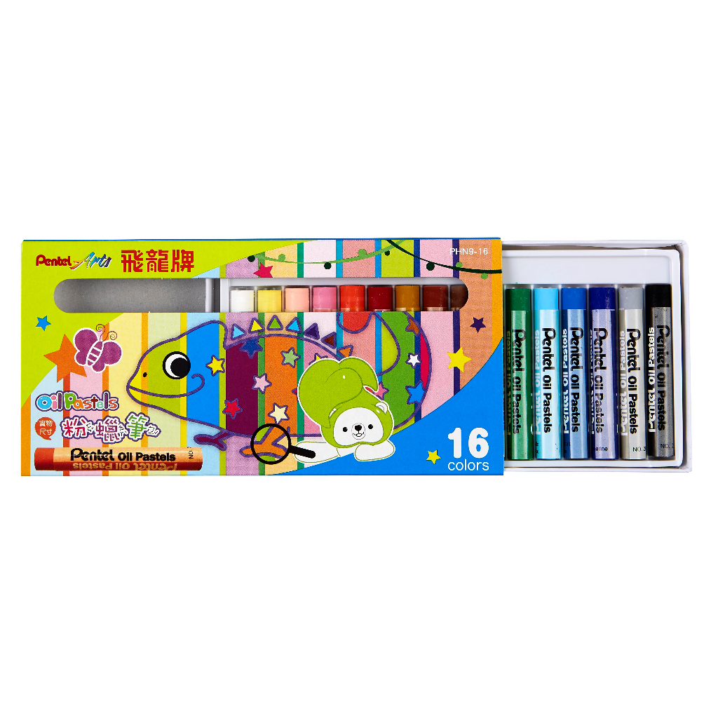 Pentel 飛龍文具 粉蠟筆 PHN912色 PHN9-12, , large
