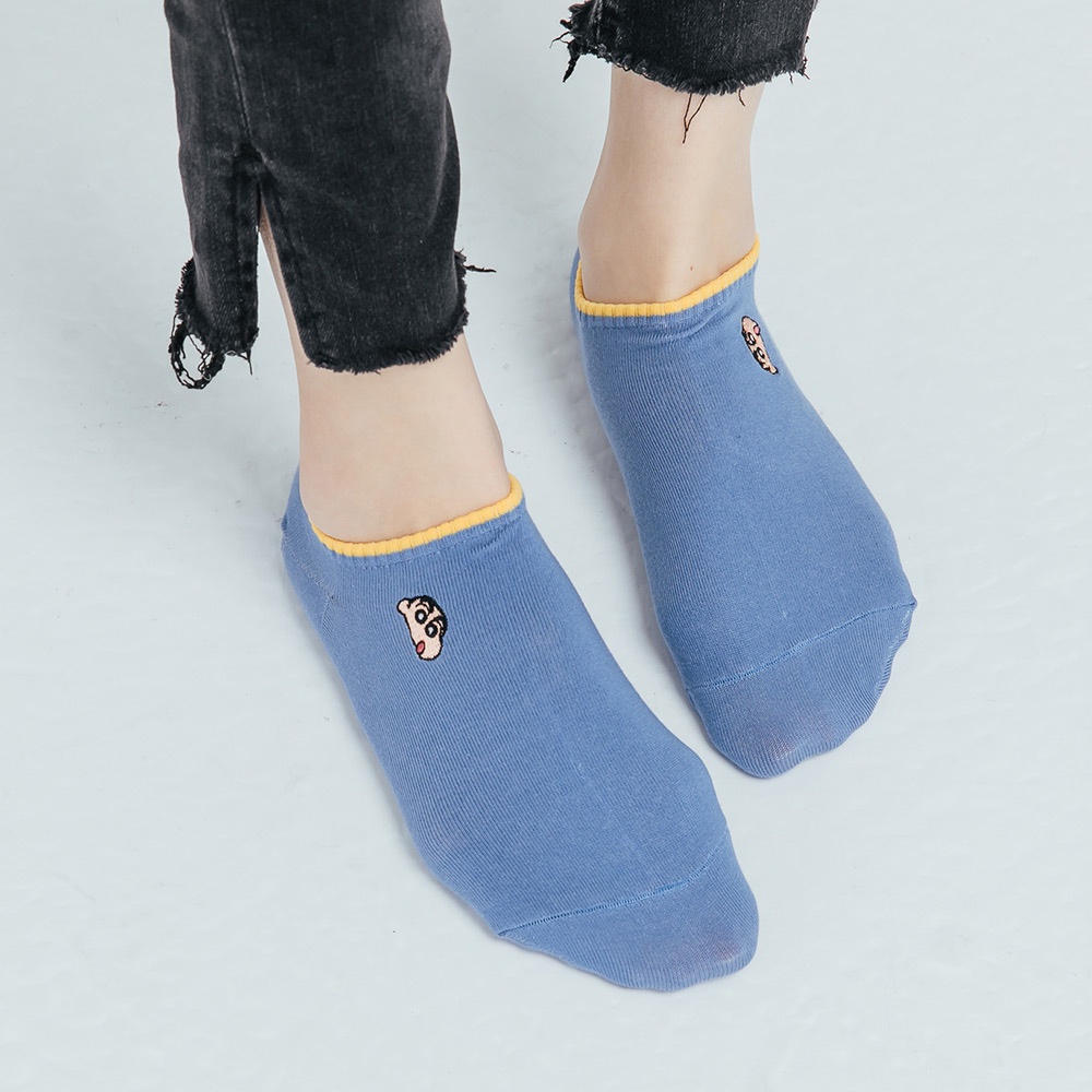 (多款)蠟筆小新刺繡船襪 船型襪 台灣製電繡襪【旺達棉品】 SC-A101 SC-A102, , large