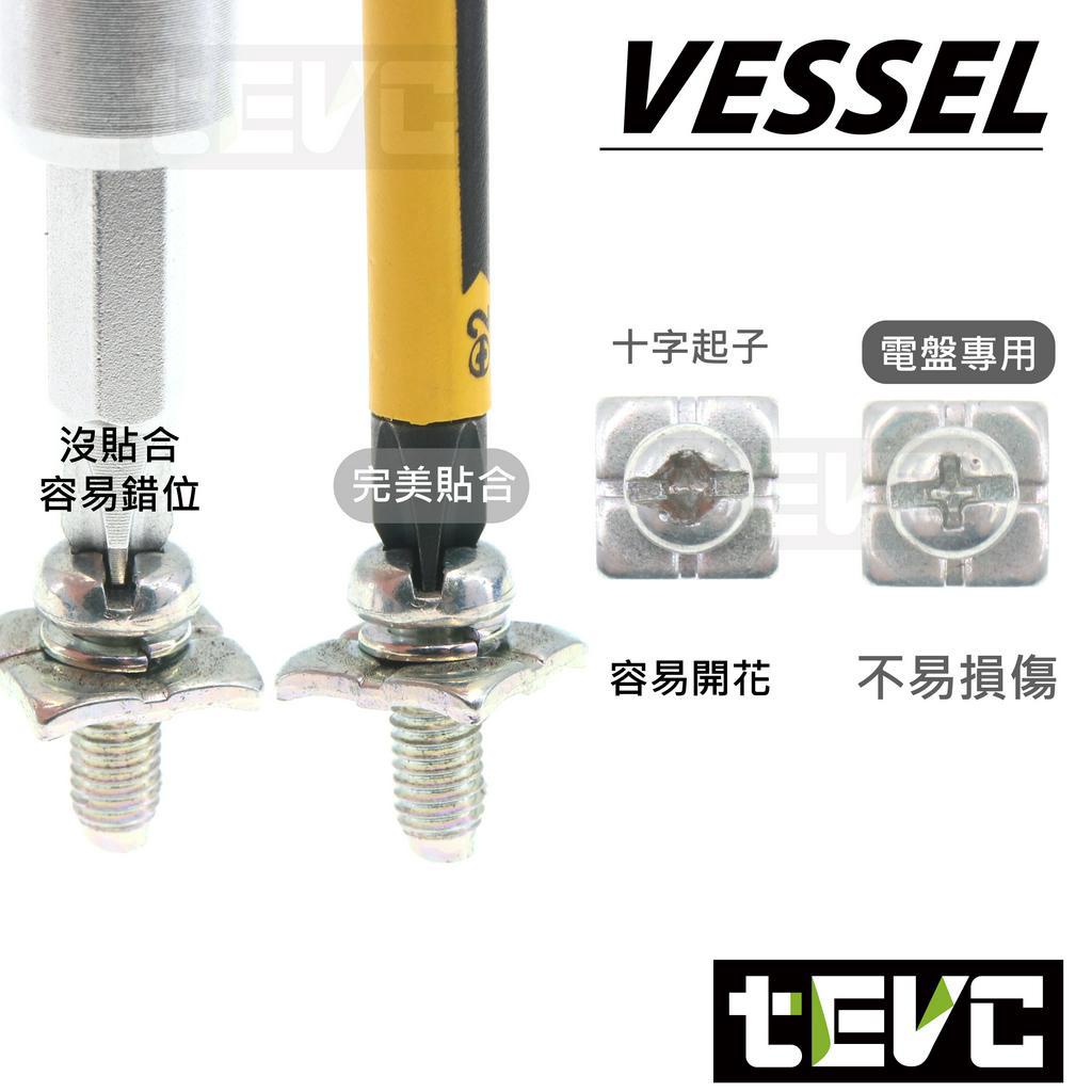 《tevc》日本 VESSEL 配電盤 NFB 專用 起子頭 PH1 PH2 十字 外層 絕緣 起子機 六角柄 端子台, , large