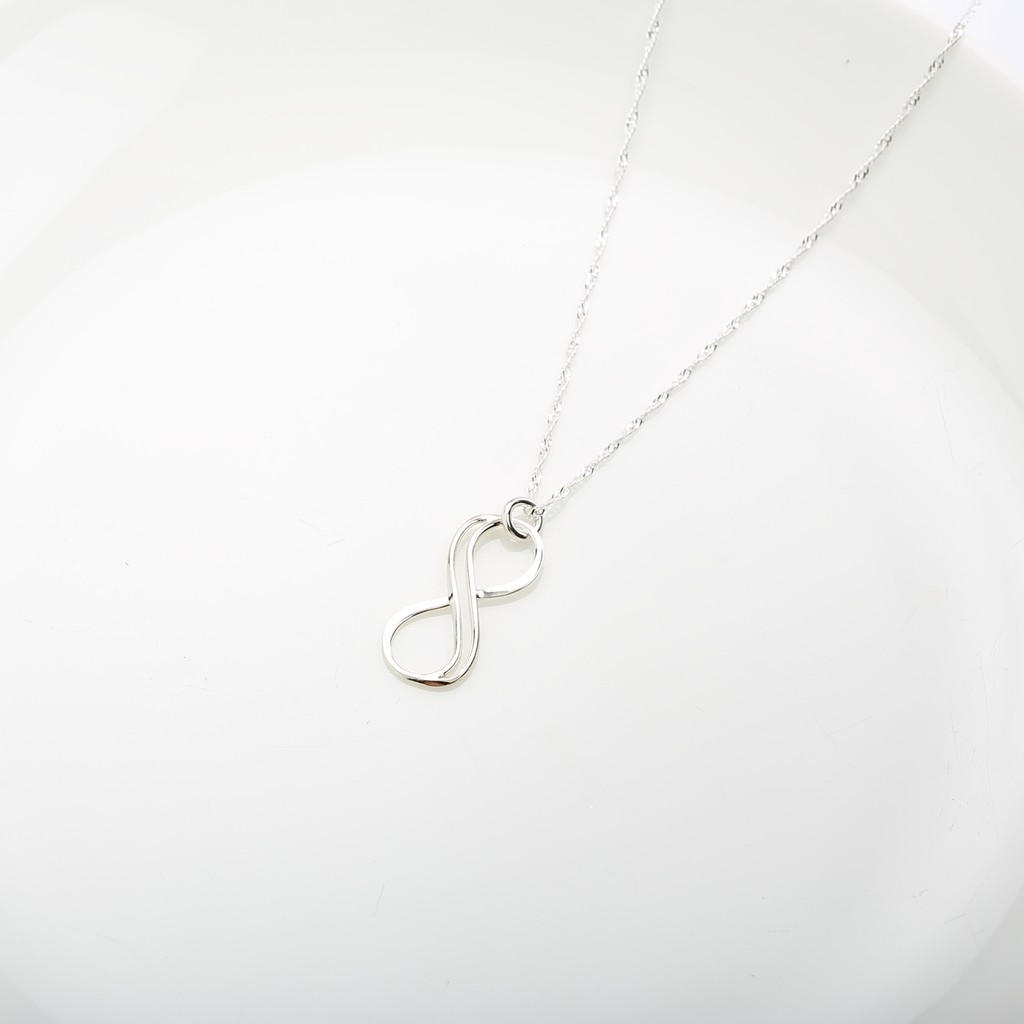 【Angel & Me】Love double Infinity s925 sterling silver necklace birthday gift, , large
