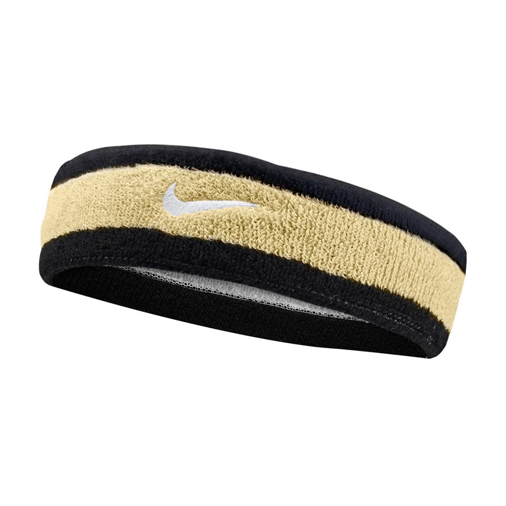 NIKE SWOOSH 頭帶 止汗髮帶 健身 訓練 跑步 籃球 運動 時尚 吸汗 乾爽 透氣 彈性 柔軟 舒適 黑金, , large