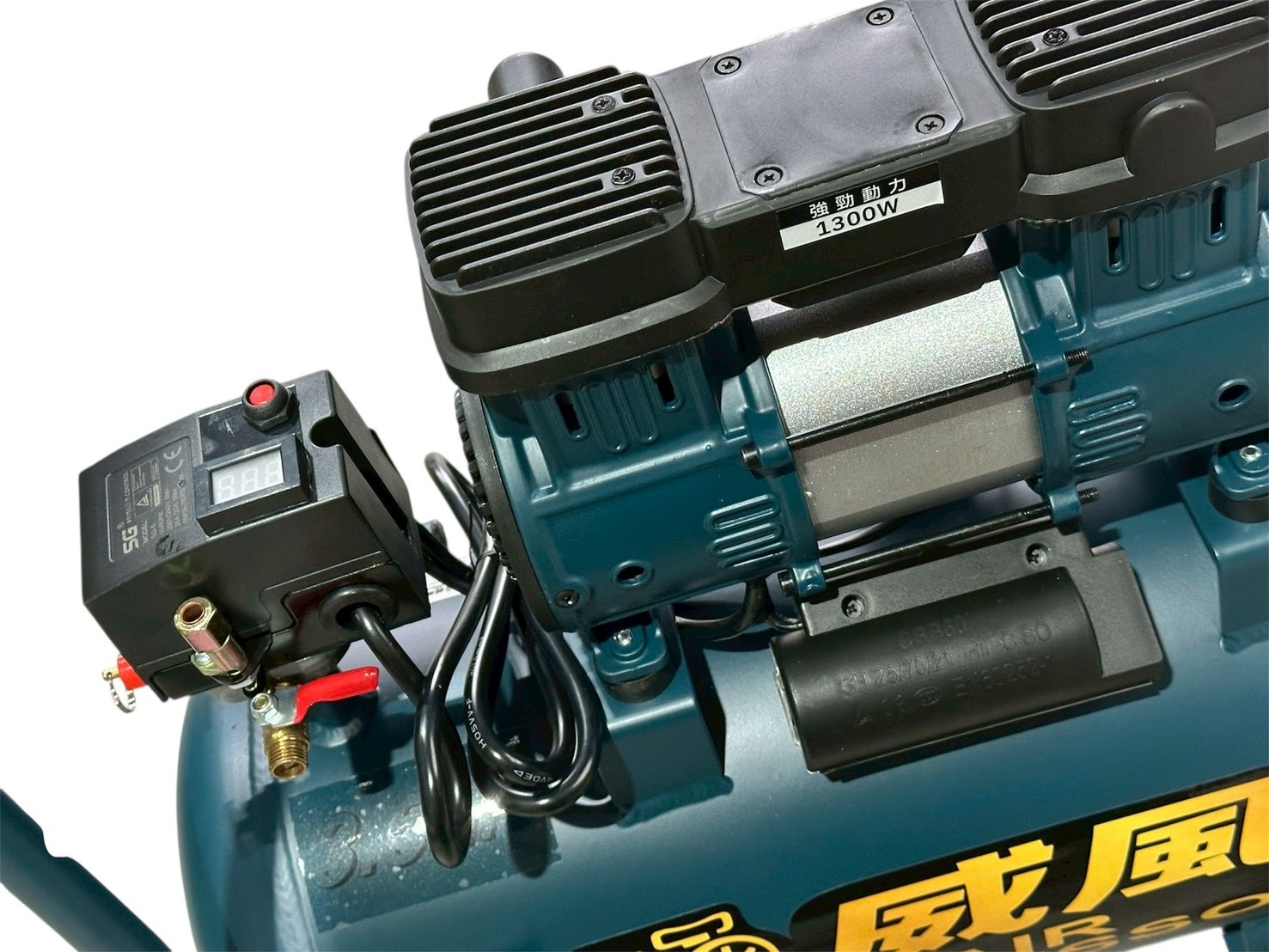 WIN五金 台灣品牌 威風牌 無油 無碳刷 <WA-3525B鋁桶25L>鋁桶式空壓機 110V 全銅馬達 無油空壓機 快速打氣機 打氣機 快速空壓機, , large