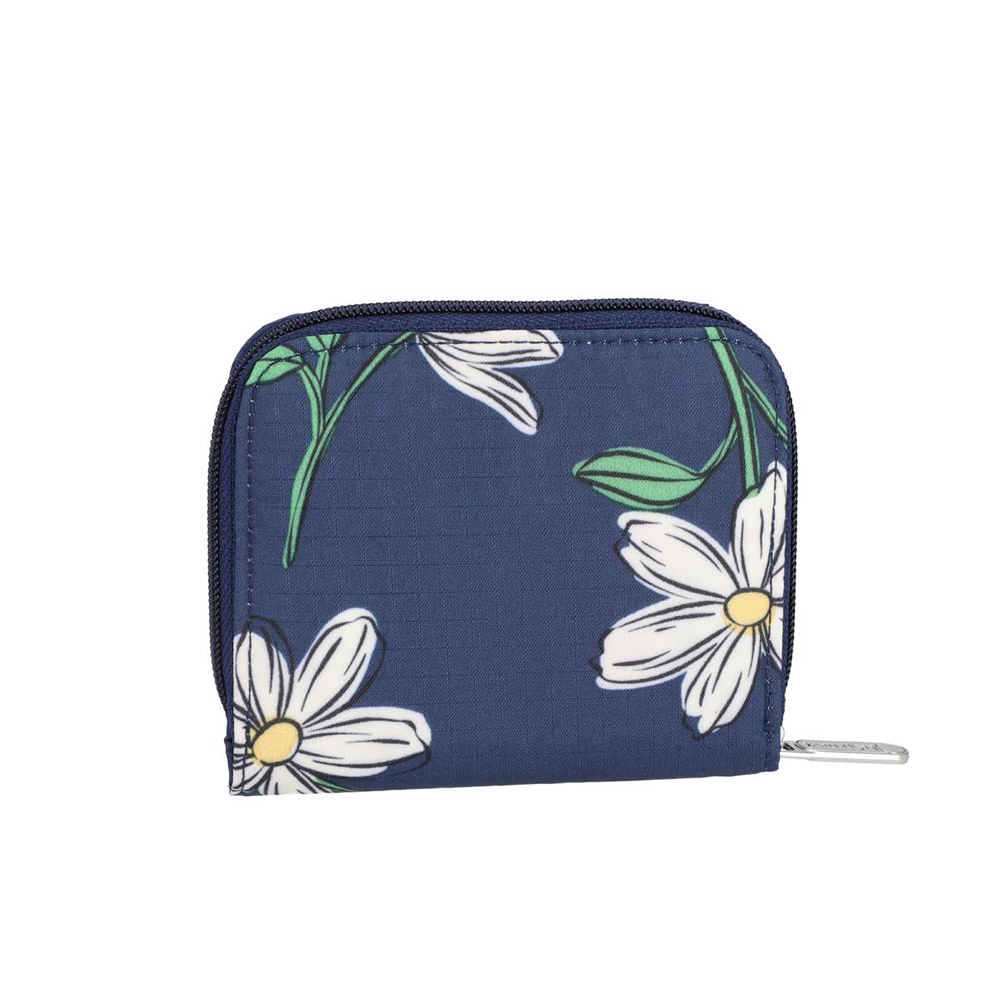 Lesportsac Claire Wallet 拉鍊錢包短夾 卡夾 鈔票夾 送禮 禮物 推薦 女包(海軍藍花卉), , large