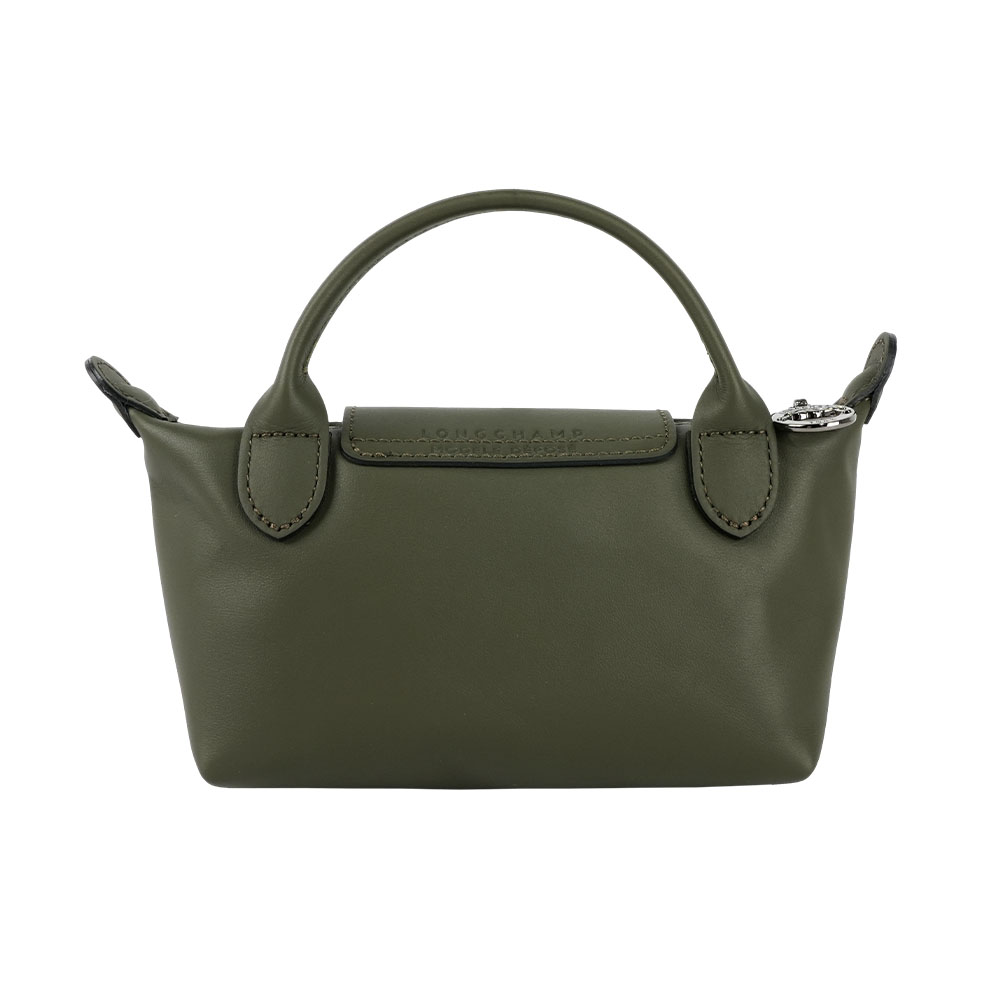 LONGCHAMP Le Pliage Xtra XS 小牛皮迷你二用包(冷杉綠色), , large