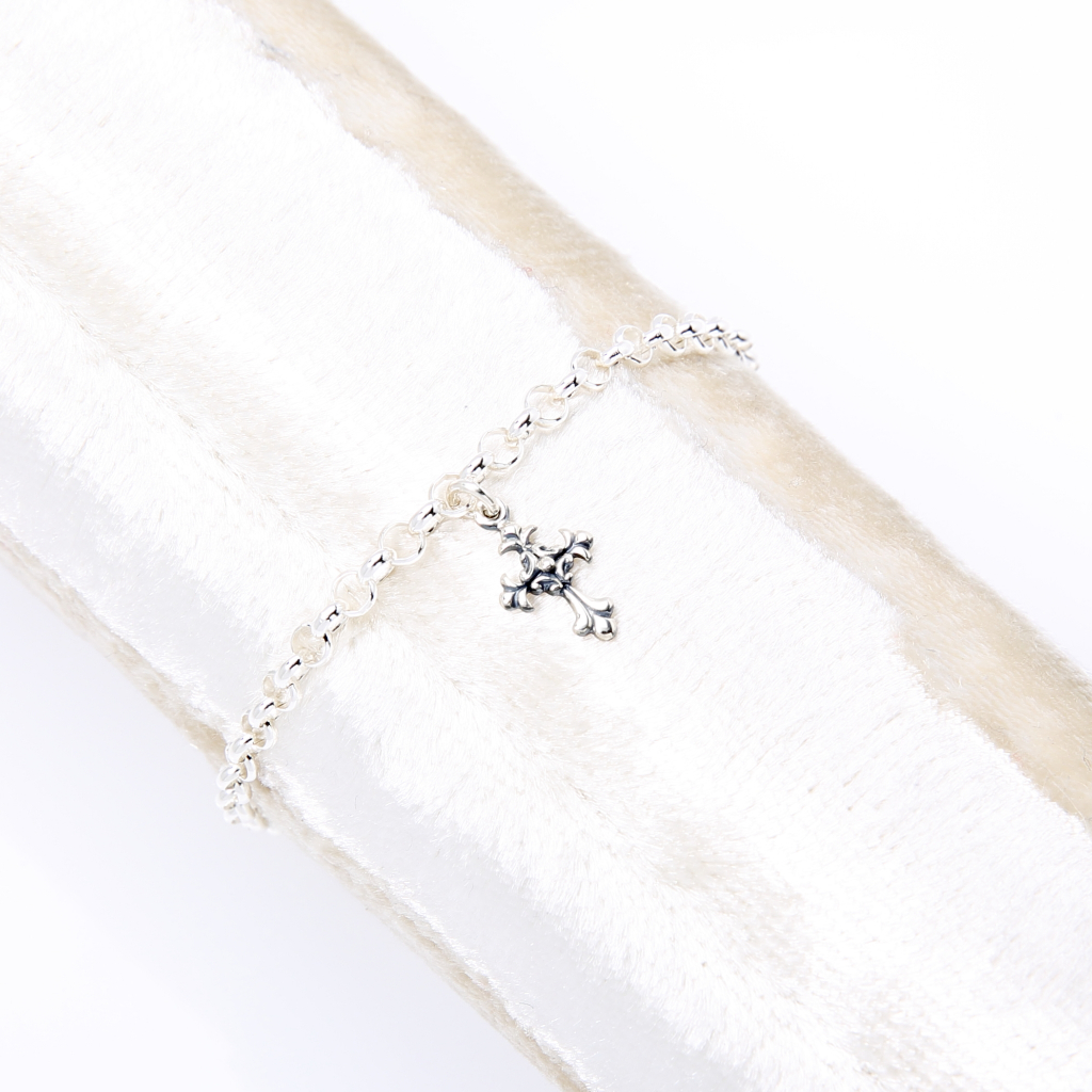 【Angel & Me】Iris Gothic Cross s925 sterling silver bracelet Valentine's Day gift, , large