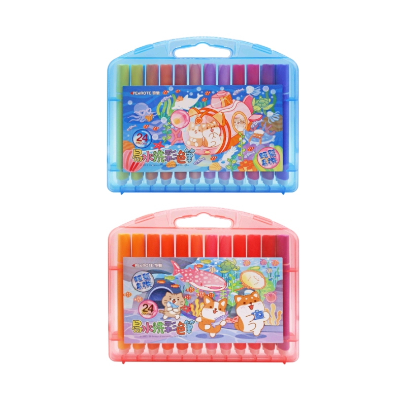 24-Color Washable Markers &ndash; Blue Case, , large