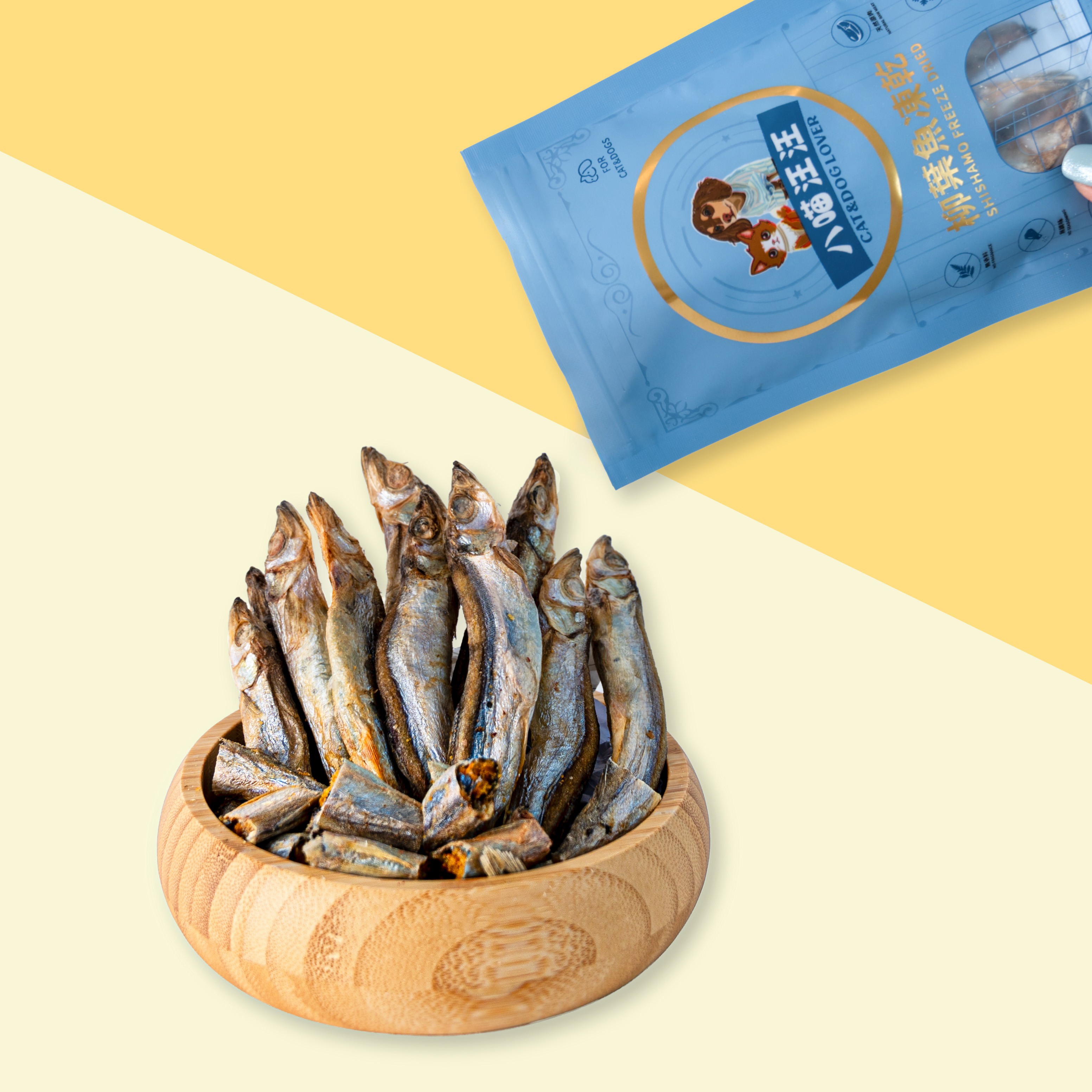 【CAT&DOG LOVER】Freeze Dried Treats for Dogs and Cats Willow Leaf Fish Flavor, , large