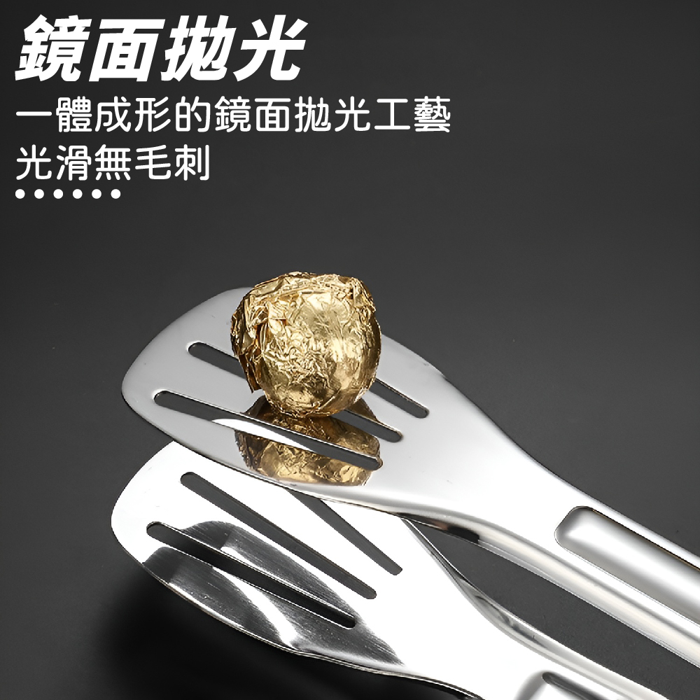 不鏽鋼食品夾 304不鏽鋼夾 烤肉夾 自助夾 不鏽鋼夾 食品夾 三線夾【Ho覓好物】 麵包夾 食物夾 YDX673, , large