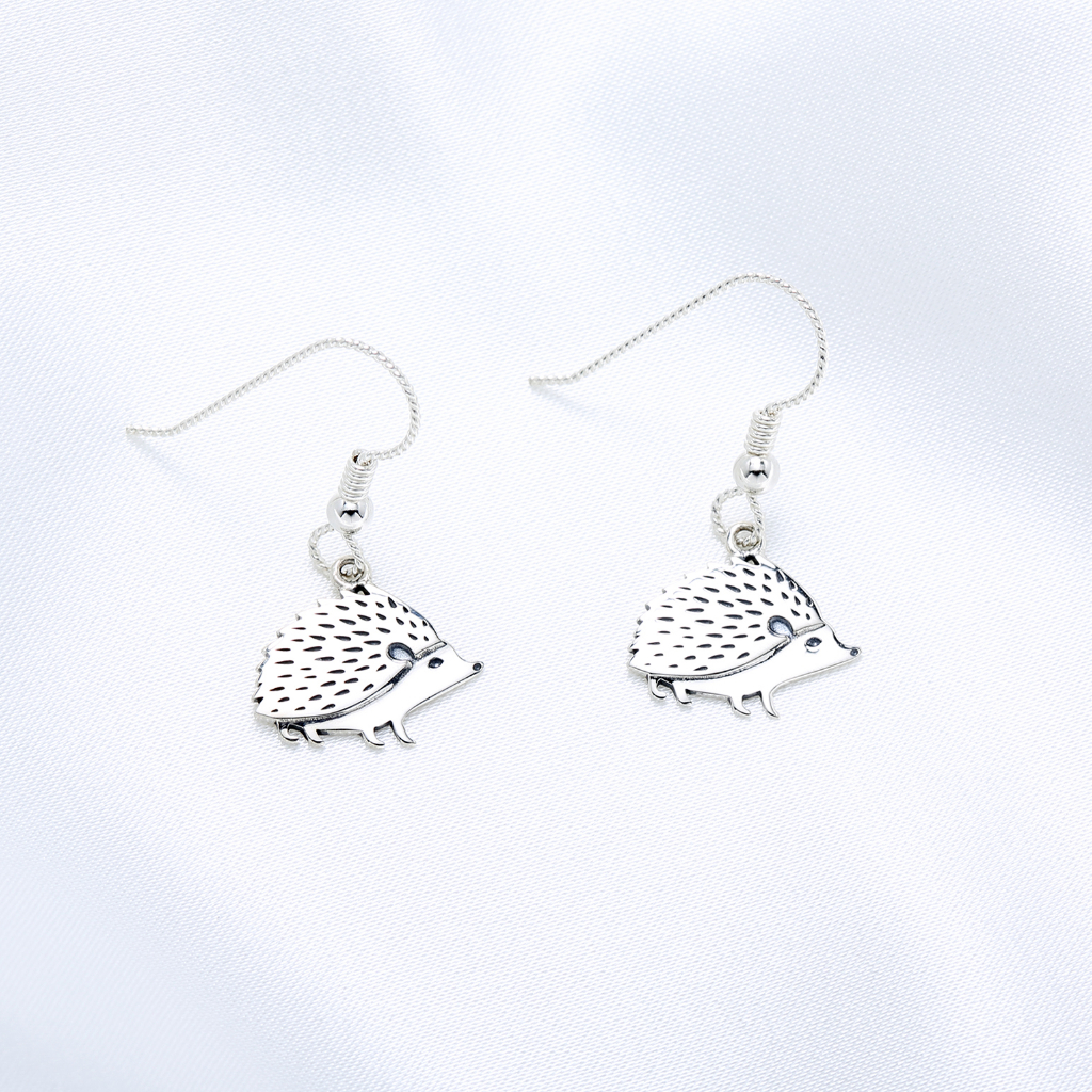 【Angel & Me】Cute Hedgehog s925 sterling silver earrings Birthday gift, , large