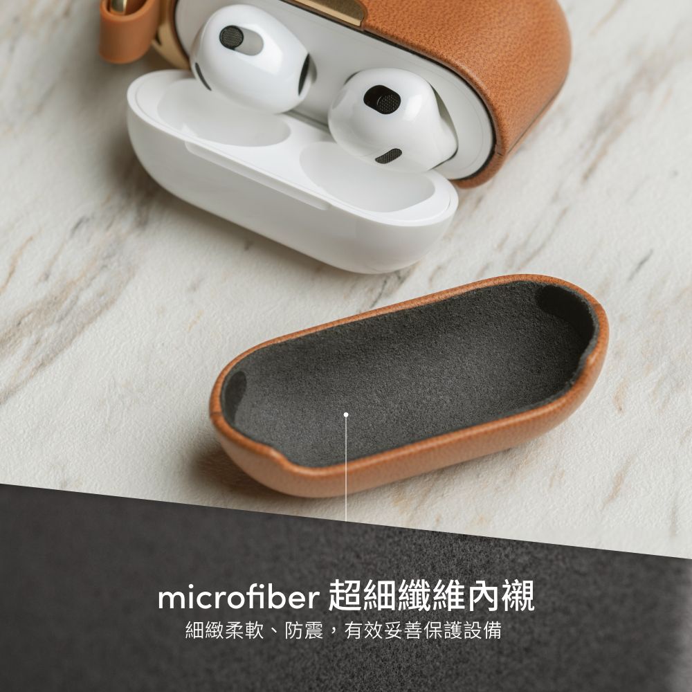 Moshi Pebbo Luxe for AirPods 3 藍牙耳機充電盒皮革保護套, , large