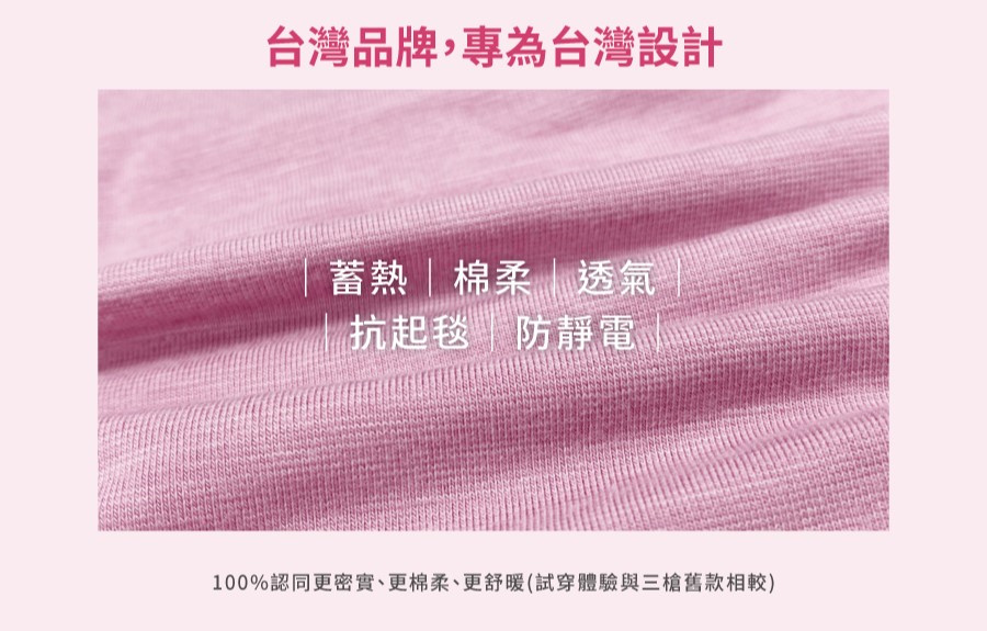 三槍牌 女蓄暖長袖衫, , large